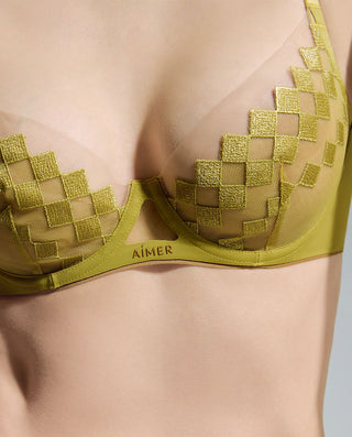 AIMER Demi Cup Soft Support Thin Molded Bra