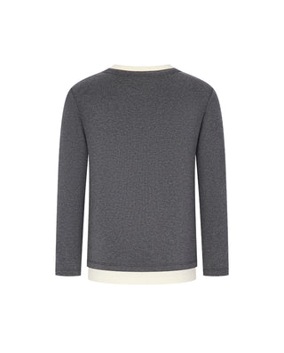 AIMER KIDS Mock Two-Piece Round-Neck Base-Layer Top