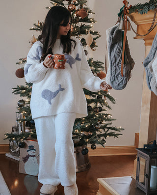 Aimer Crewneck Long Sleeve Pajama Set