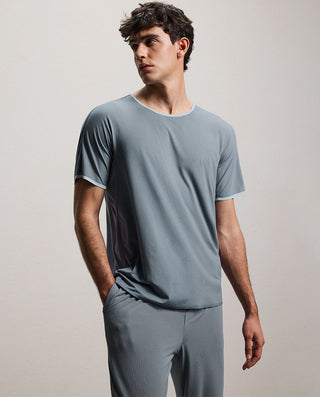 Aimer Men Milky Crewneck Short-Sleeve Top