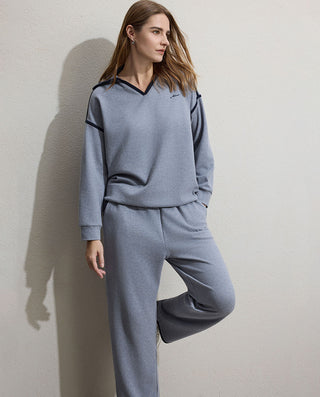 Aimer V-Neck Long-Sleeve Set