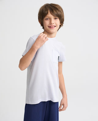 Aimer Kids Short-sleeve Tops Homewear Set For Boys
