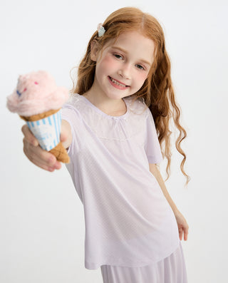 Aimer Kids Girls Short-sleeve Sleepwear