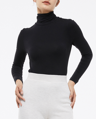 HUXI Mock Neck Fitting Top