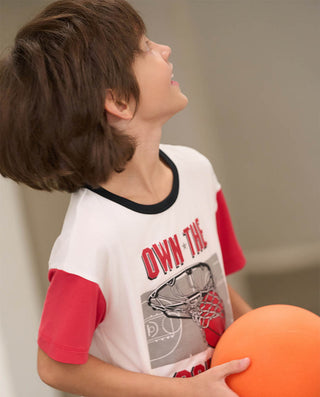 Aimer Kids Short-sleeved Homewear Set For Boys