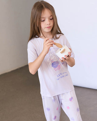 Aimer Kids Short-sleeved Homewear Set For Girls