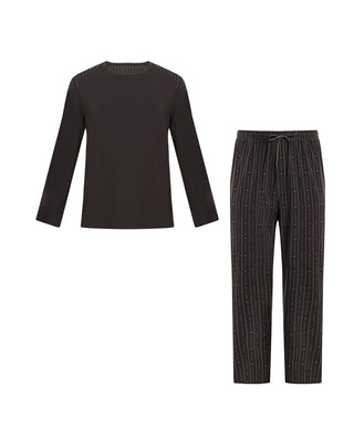 AIMER MEN TrueMilk Crew Neck Long Sleeve Sleepwear Set