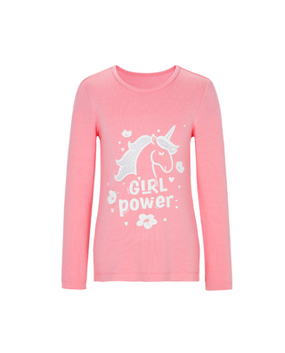 Aimer Kids Pink Unicorn Base Layer Set For Girls