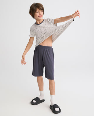 Aimer Kids Short-sleeve Tops Homewear Set For Boys