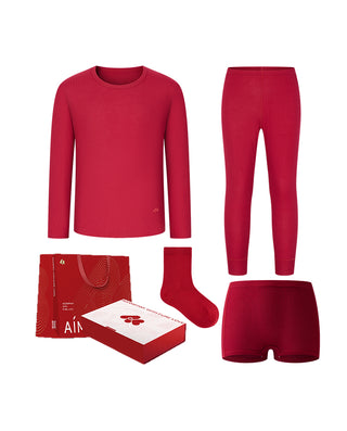 AIMER KIDS Light Warm Pro Red Thermal Gift Set 4-Pack