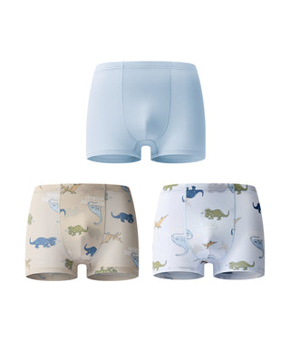 AIMER KIDS Modal Mid-Waist Boxer Shorts 3-Piece for Boys