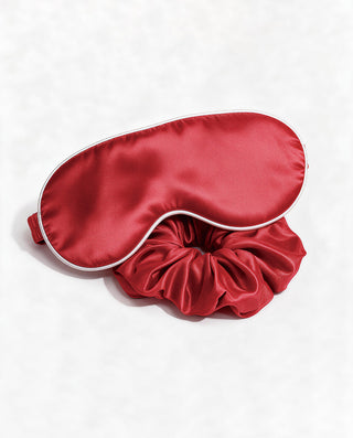 100% Mulberry Silk Sleep Mask & Scrunchie Set