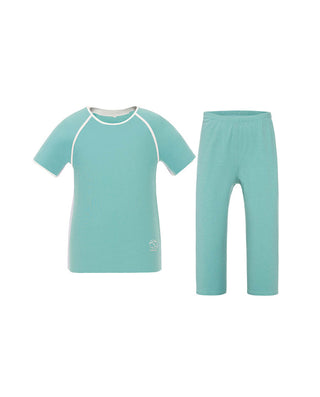 Aimer Kids Short-sleeved Homewear Set With Seaweed Fiber For Boys