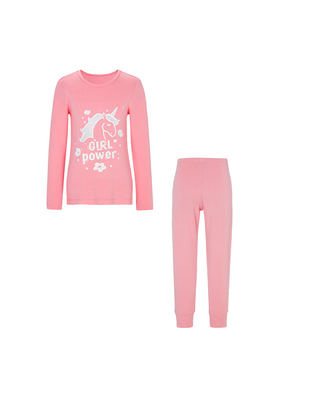 Aimer Kids Pink Unicorn Base Layer Set For Girls