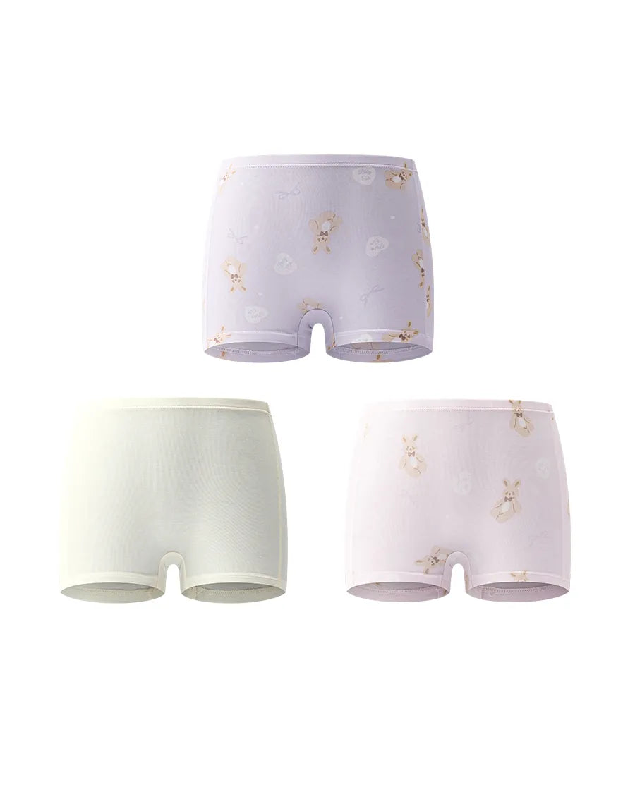 Aimer Kids Girls' 3-Pack Mid-Rise Modal Panty