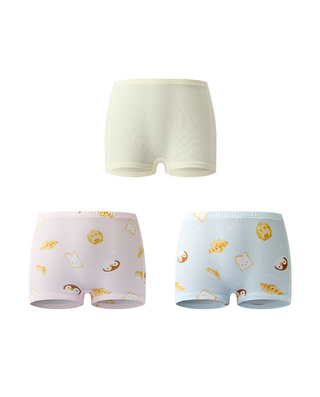 AIMER KIDS Animal Pattern Mid-rise Boyshorts for Girls 3 Packs