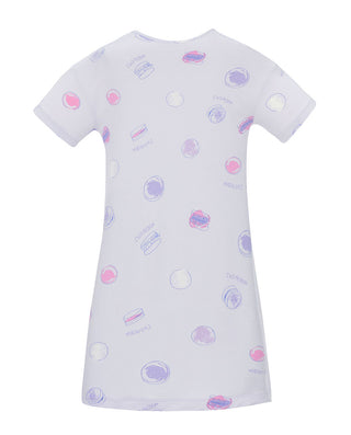 Aimer Kids Modal Short- Sleeved Nightdress For Girls