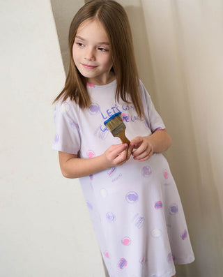 Aimer Kids Modal Short- Sleeved Nightdress For Girls