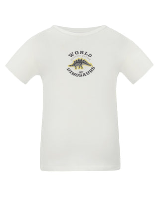 Aimer Kids Milk Short-sleeve Tops Homewear For Boys