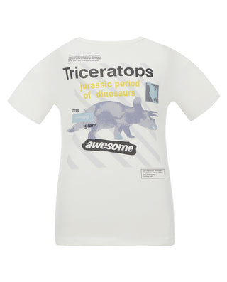 Aimer Kids Milk Short-sleeve Tops Homewear For Boys