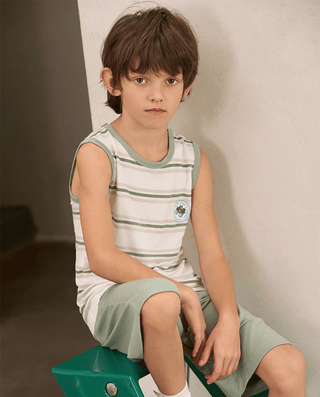 Aimer Kids Modal Top & Shorts Set For Boys