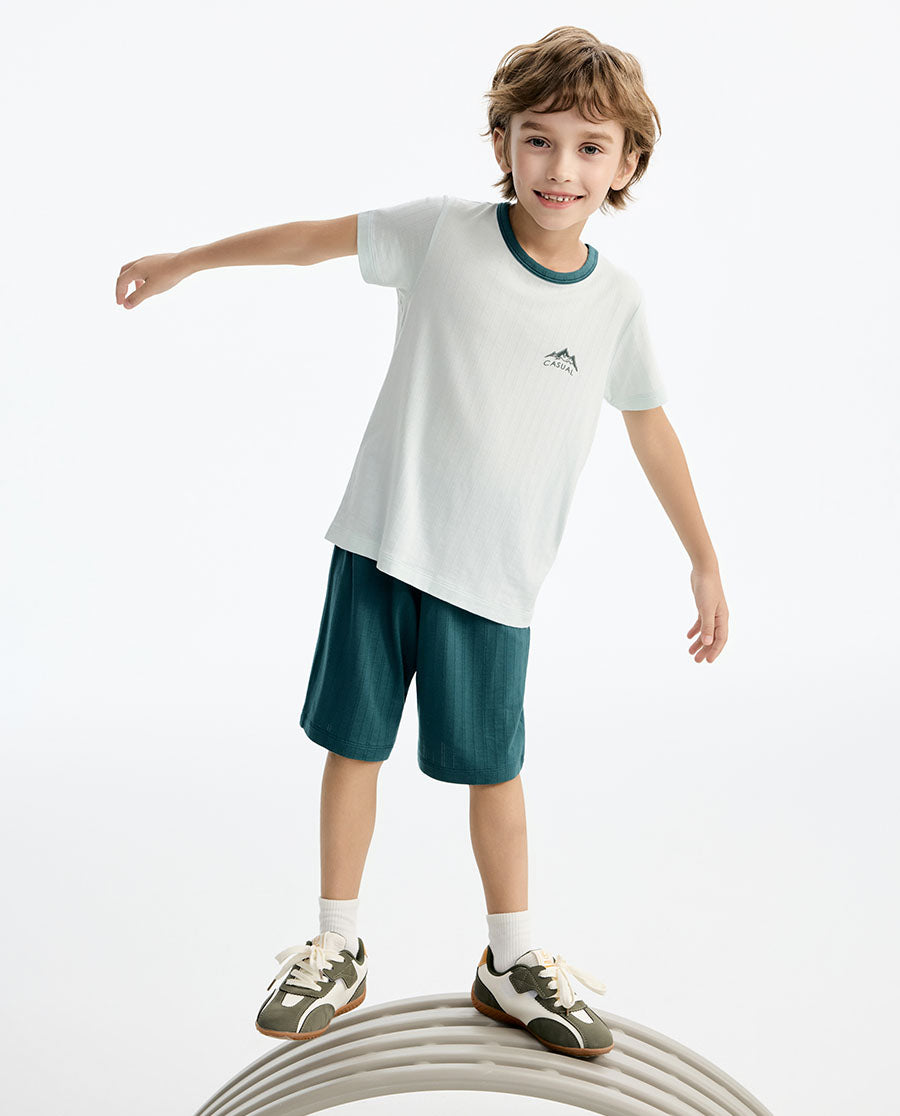 Aimer Kids Boys Short-sleeve Homewear Set