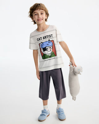 Aimer Kids Boys Short-sleeve Homewear Set