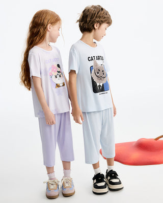 Aimer Kids Boys Short-sleeve Homewear Set