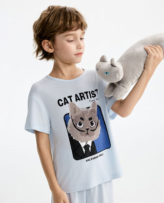 Aimer Kids Boys Short-sleeve Homewear Set