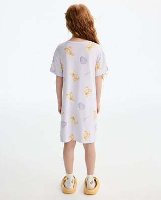 Aimer Kids Short-sleeved Nightdress For Girls