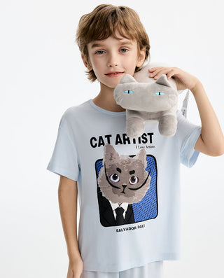 Aimer Kids Boys Short-sleeve Homewear Set