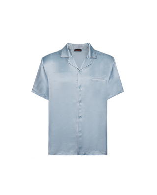 Aimer Men Cool-feeling Silk Sleep Shirt