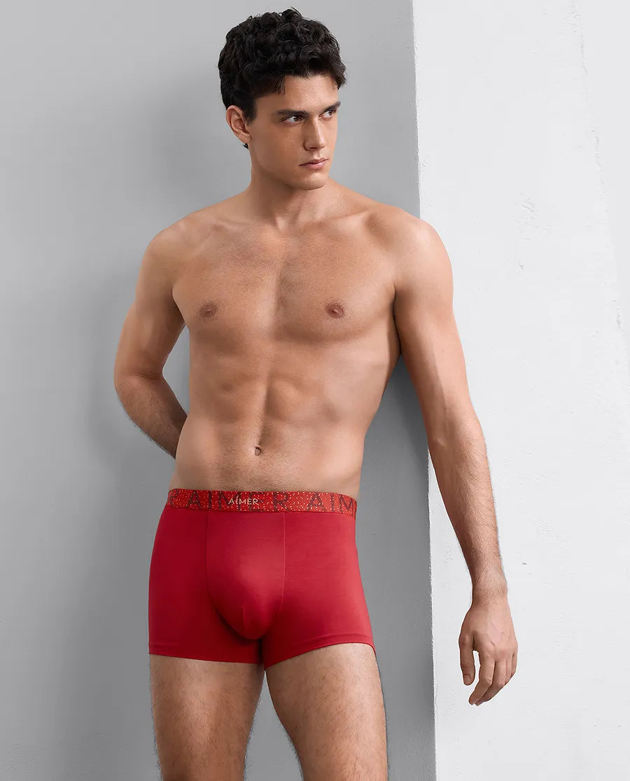 Aimer Men Red Gift Box Trunk Socks