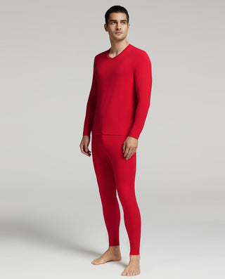 Aimer Men Milk Fiber Collection Long-sleeves Base Layer Set