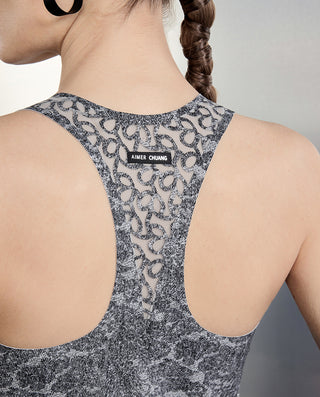 AIMER CHUANG V-Neck Zip Front Padded Camisole Top