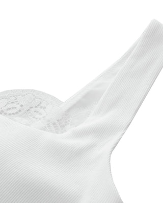 AIMER Square-Neck Tie-Strap Bra In Vest