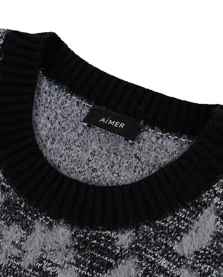 AIMER MEN Soft Fleece Crew Neck Pajama Set