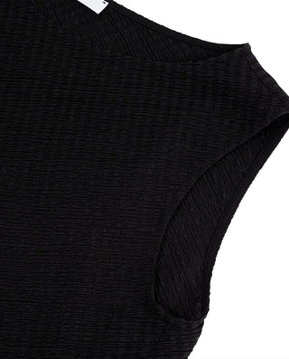 AIMER CHUANG Cotton Round Neck Sleeveless Top