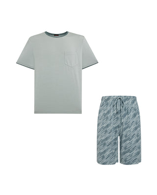 Aimer Men Short Sleeve Cooling Loungewear Set