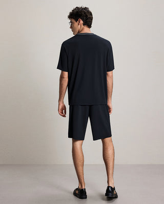 AIMER MEN Cool-Feeling Home Wear Short-Sleeved Suit