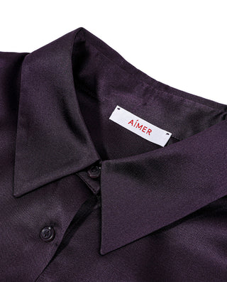 AIMER Silk Loungewear Set