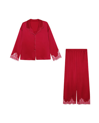 AIMER Collared Long Sleeve Pants Set