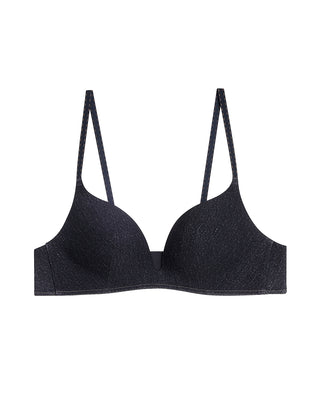 AIMER Denim Fashion Wireless Push Up Bra