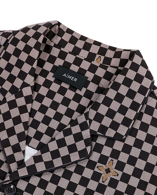 AIMER MEN Patterned Lounge Pajama Set