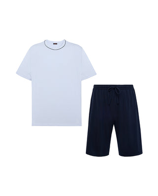 AIMER MEN Cool-Feeling Home Wear Short-Sleeved Suit