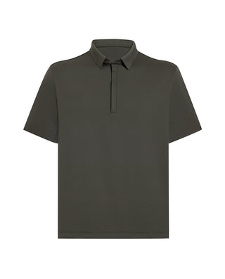 AIMER MEN Business Lapel Short-Sleeved T-Shirt