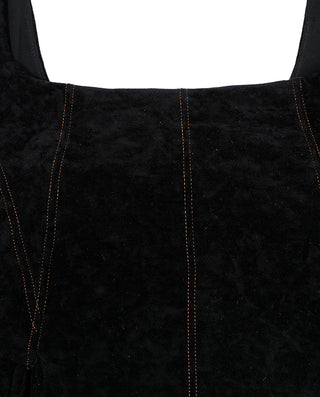 AIMER Suede Square Neck Soft Tank