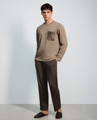 AIMER MEN Soft Comfort Long Sleeve Pajama Set