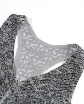 AIMER CHUANG V-Neck Zip Front Padded Camisole Top