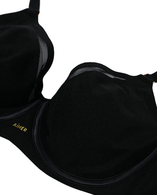 AIMER BODY Hidden Holed Pads Petal-Cup Bra